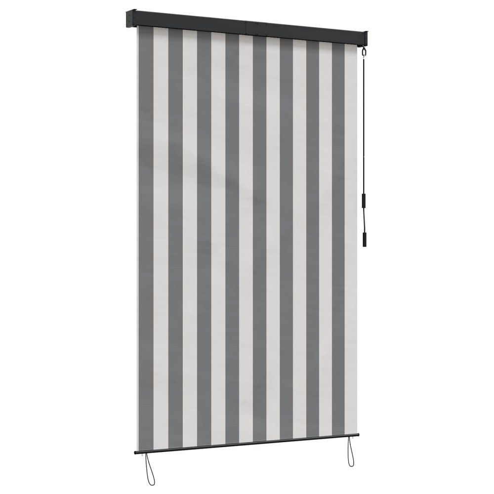 vidaXL Rullgardin Antracit och vitt 100 x 250 cm Tyg och Aluminium