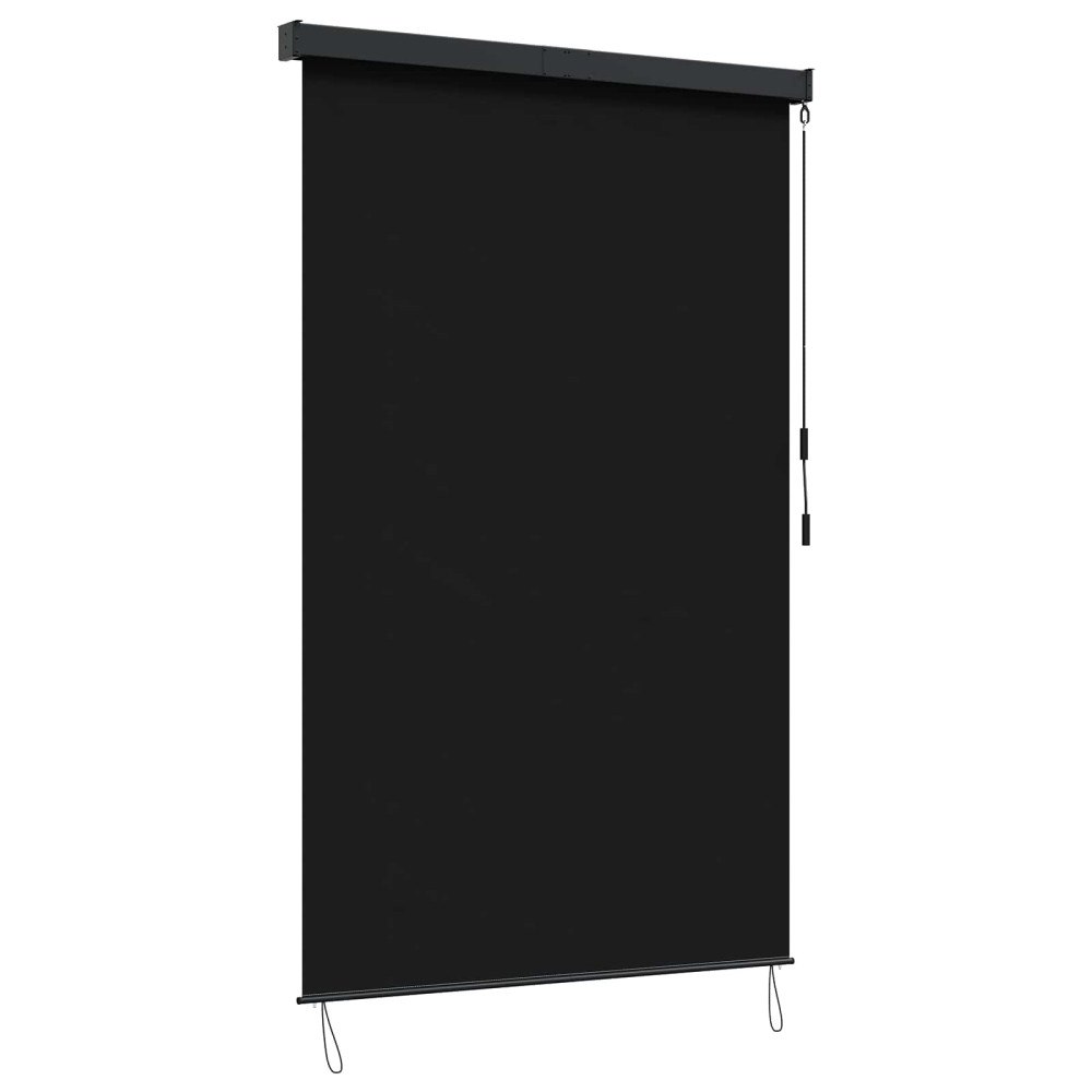 vidaXL Rullgardin Svart 180 x 250 cm Tyg och Aluminium