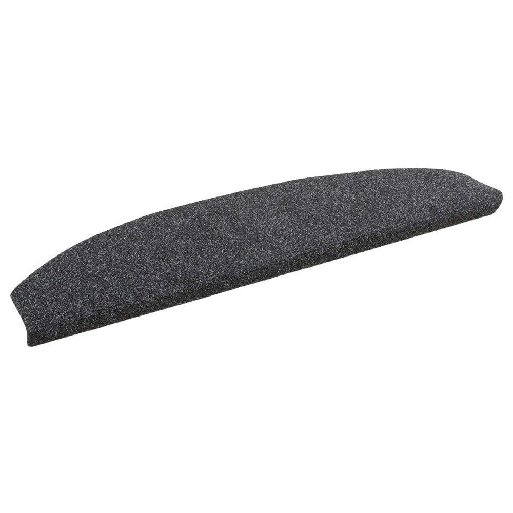 vidaXL Självhäftande trappmattor 15 pcs Mörkgrå 80 x 24,5 x 3,5 cm