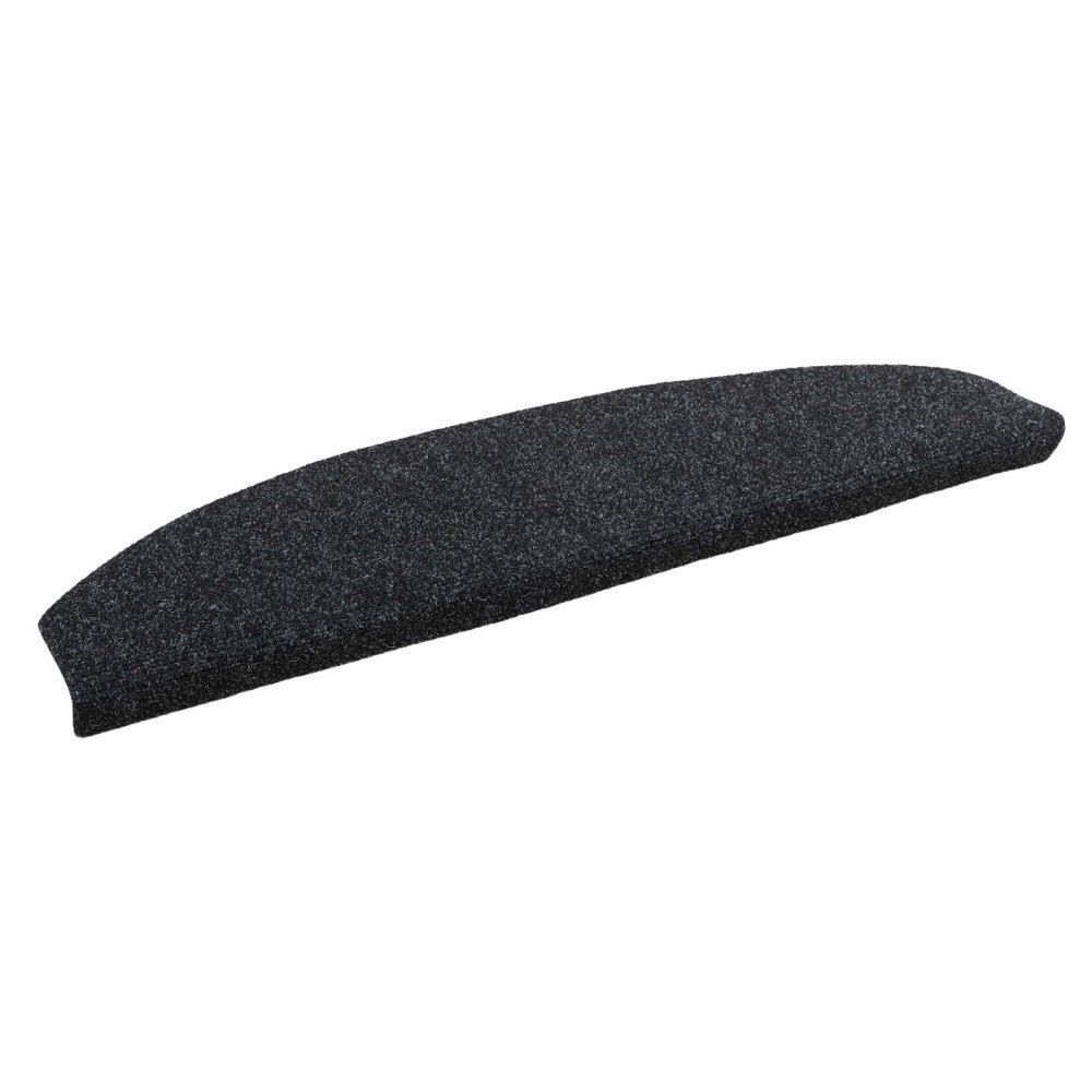 vidaXL Självhäftande trappmattor 15 pcs Svart 80 x 24,5 x 3,5 cm