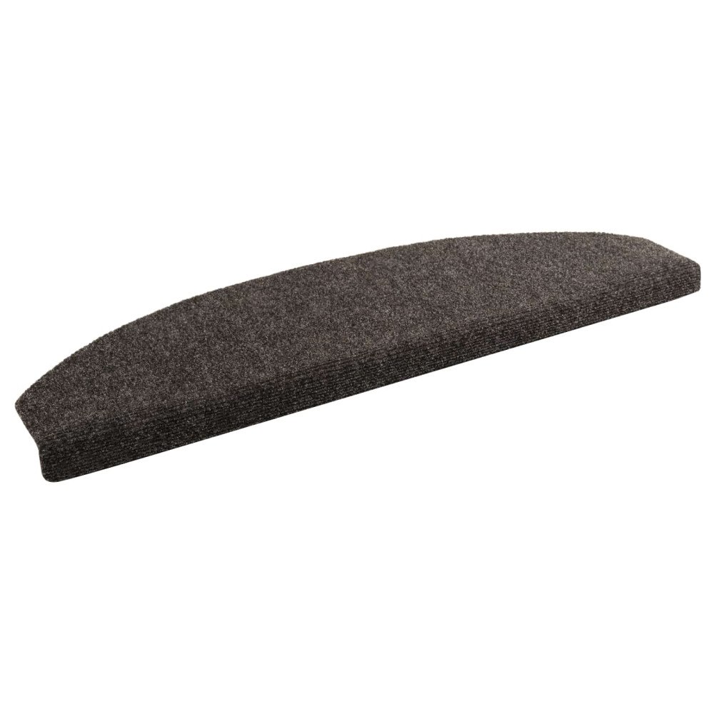 vidaXL Självhäftande trappmattor 15 pcs Antracit 80 x 24,5 x 3,5 cm
