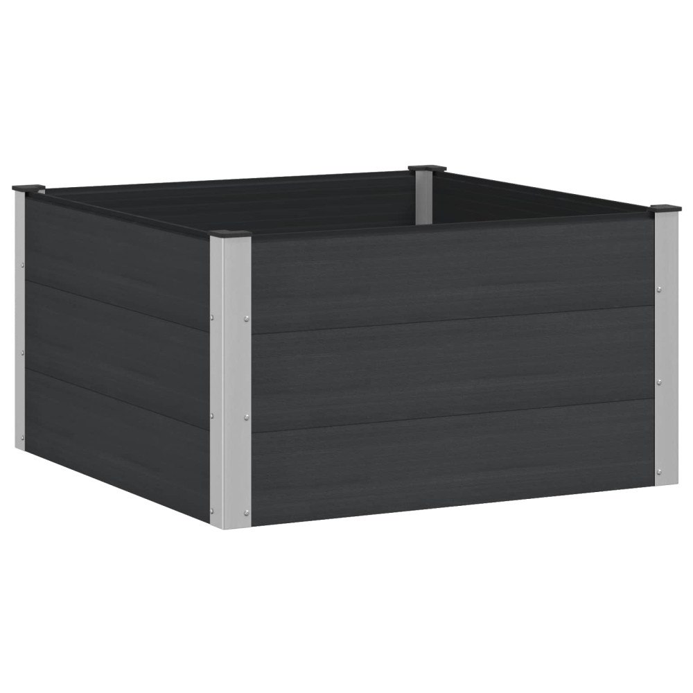 vidaXL Upphöjd odlingslåda Svart 100 x 100 x 54 cm
