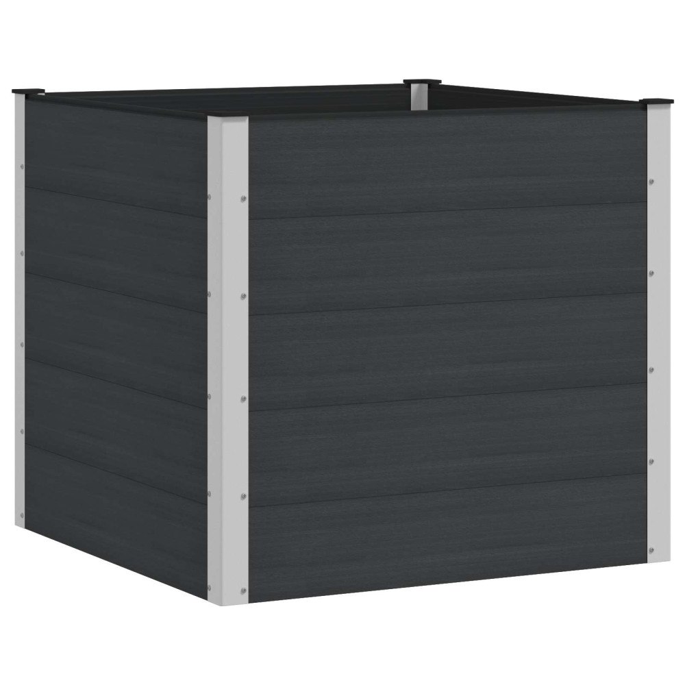vidaXL Upphöjd odlingslåda Svart 100 x 100 x 91 cm