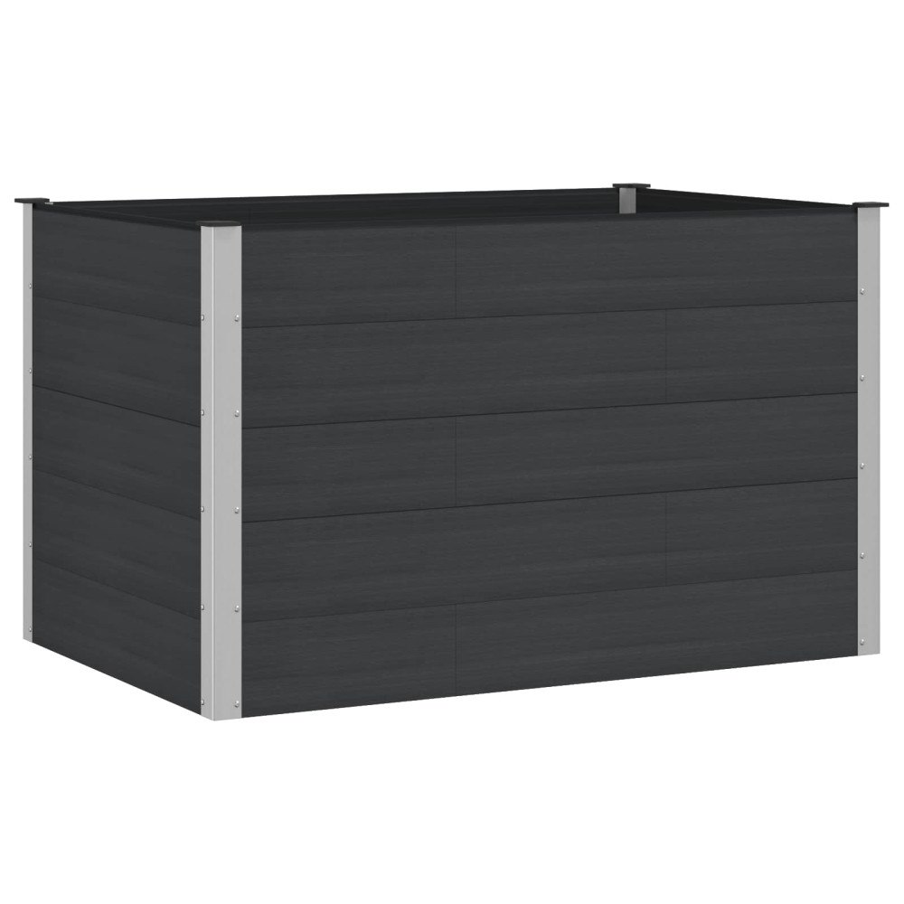 vidaXL Upphöjd odlingslåda Svart 150 x 100 x 91 cm