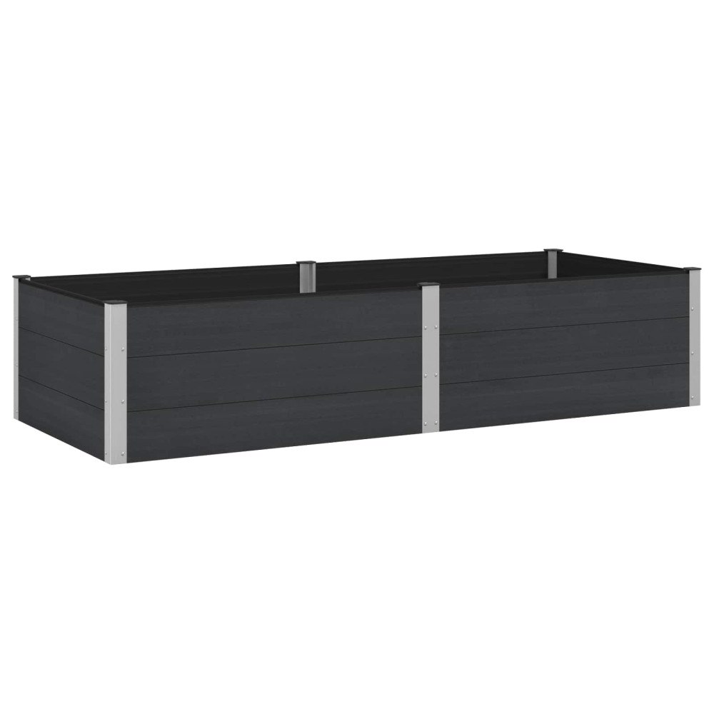 vidaXL Upphöjd odlingslåda Svart 250 x 100 x 54 cm