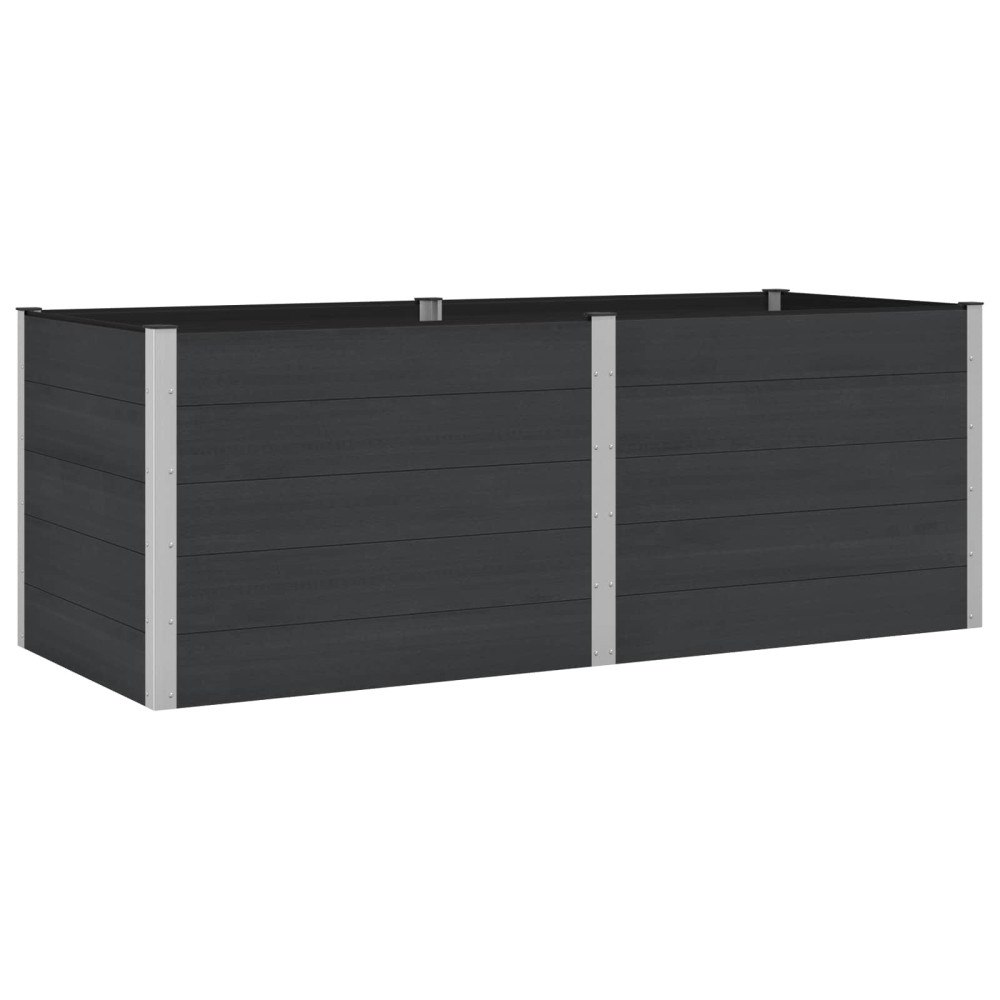 vidaXL Upphöjd odlingslåda Svart 250 x 100 x 91 cm