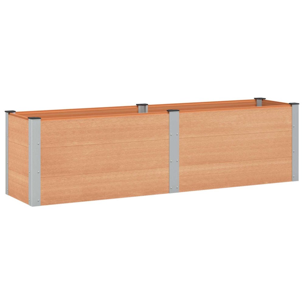 vidaXL Upphöjd odlingslåda Brun 200 x 50 x 54 cm