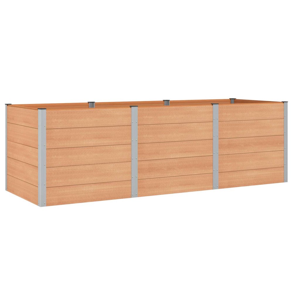 vidaXL Upphöjd odlingslåda Brun 300 x 100 x 91 cm