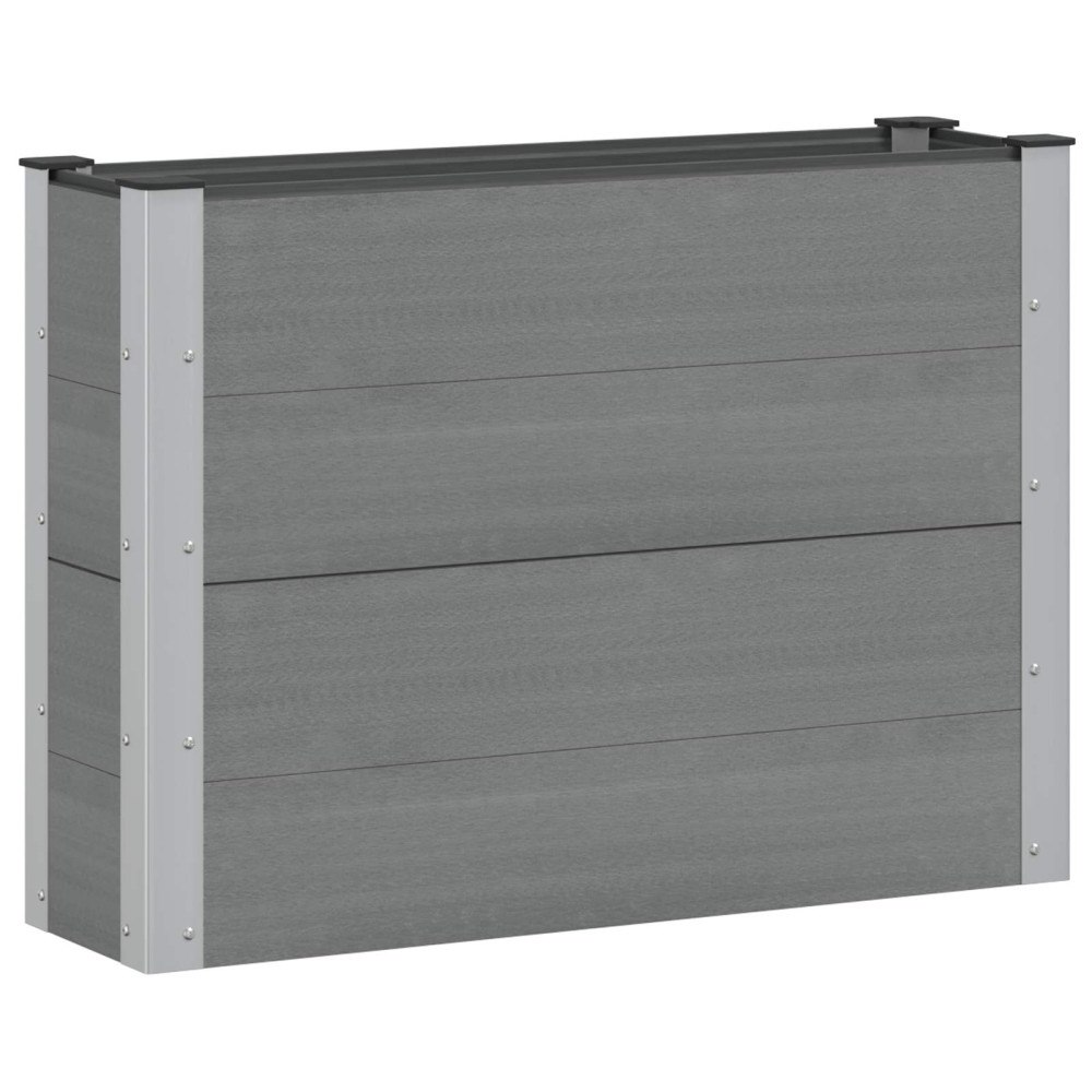 vidaXL Upphöjd odlingslåda Grå 100 x 30 x 72 cm