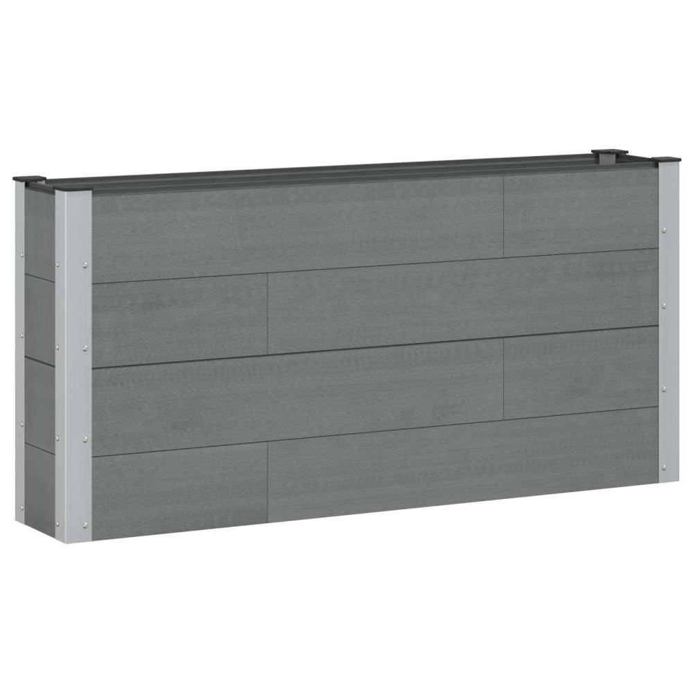 vidaXL Upphöjd odlingslåda Grå 150 x 30 x 72 cm