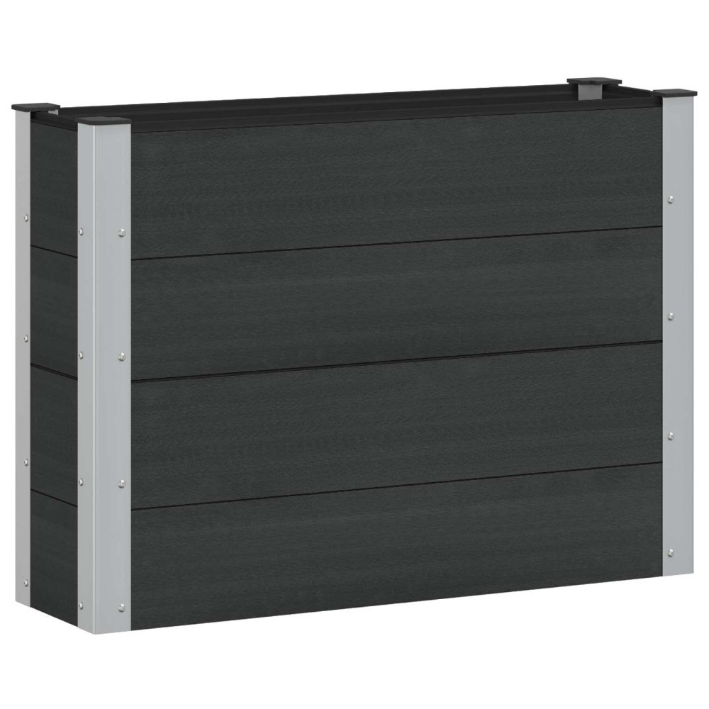 vidaXL Upphöjd odlingslåda Svart 100 x 30 x 72 cm