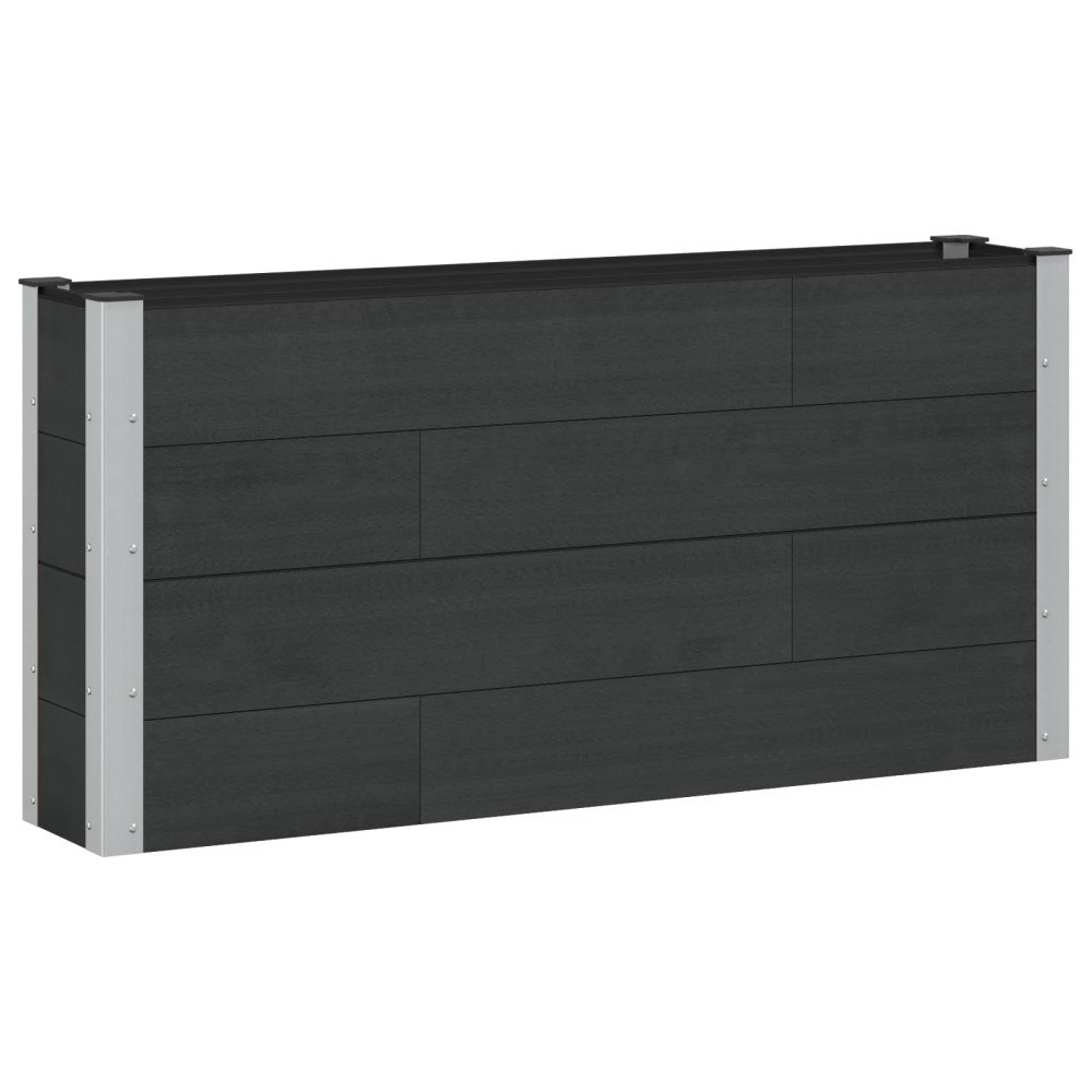 vidaXL Upphöjd odlingslåda Svart 150 x 30 x 72 cm