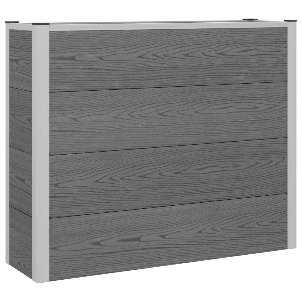 vidaXL Upphöjd odlingslåda Grå 100 x 30 x 22 cm WPC och aluminium