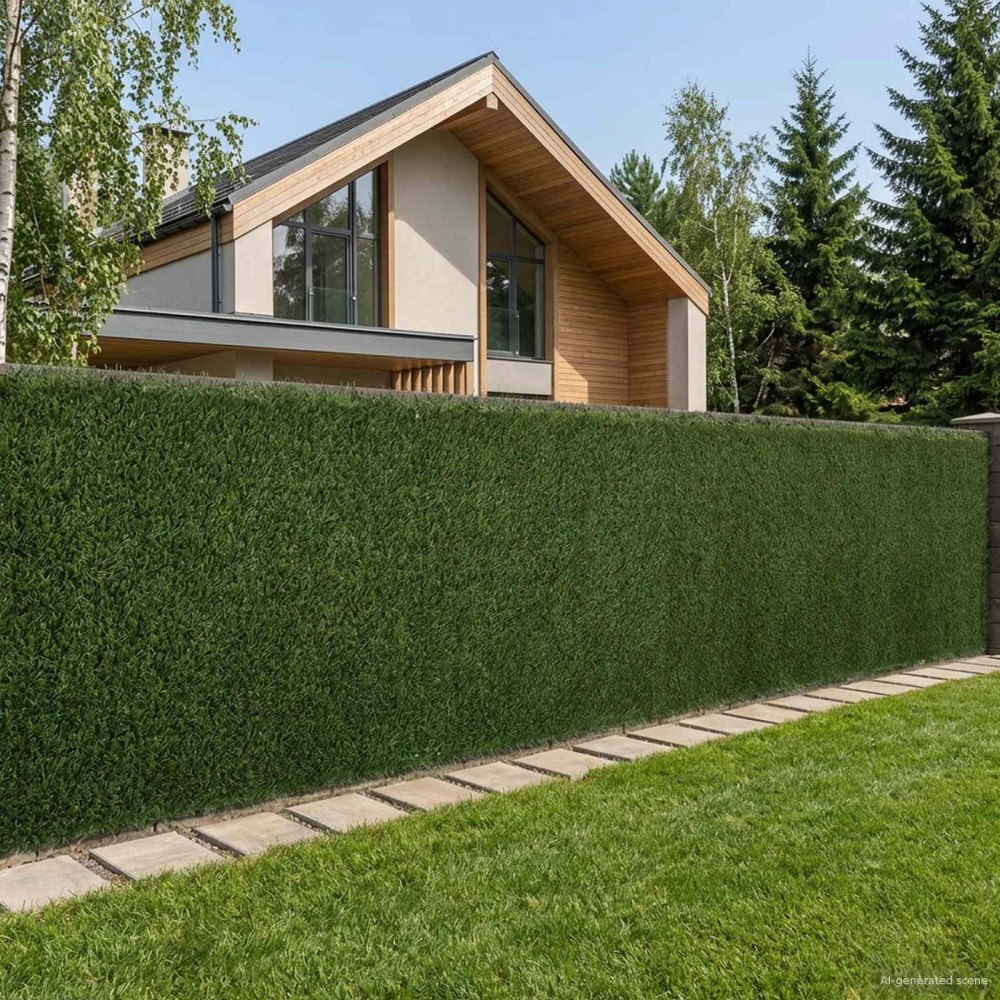 vidaXL Konstgjord stängsel Ljusgrön 1,5 x 6 m PVC och stål