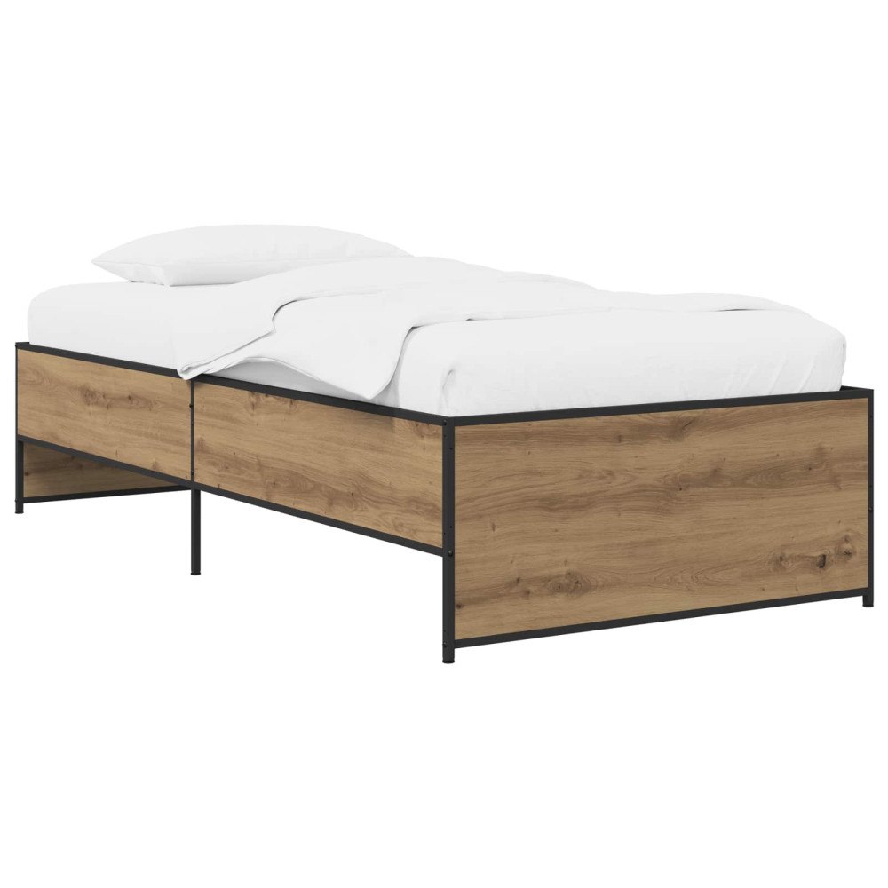 vidaXL Sängram Artisan-ek 80 x 200 cm Konstruerat trä