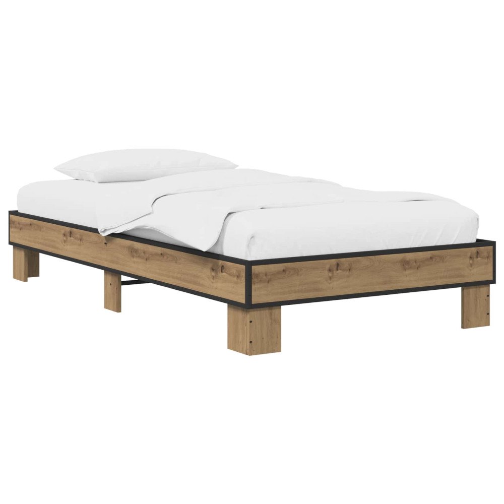 vidaXL Sängram Artisan-ek 80 x 200 cm Konstruerat trä