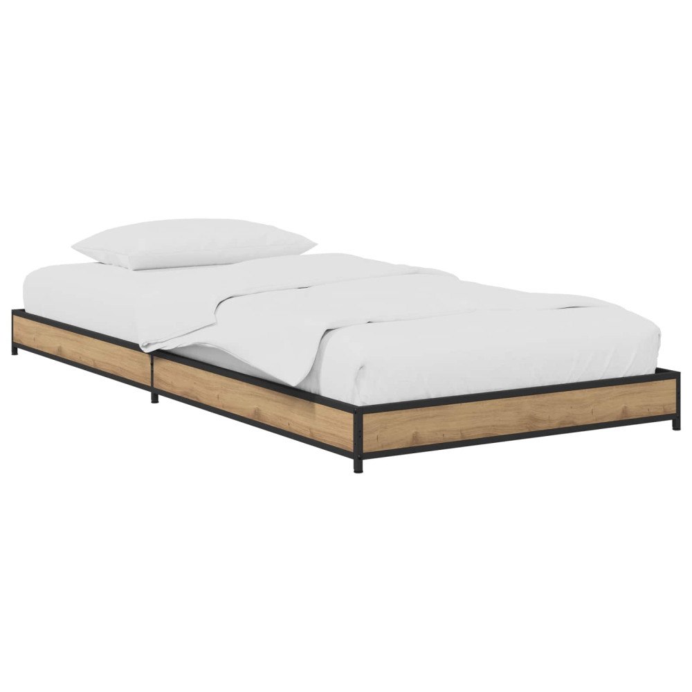 vidaXL Sängram Artisan-ek 80 x 200 cm Konstruerat trä