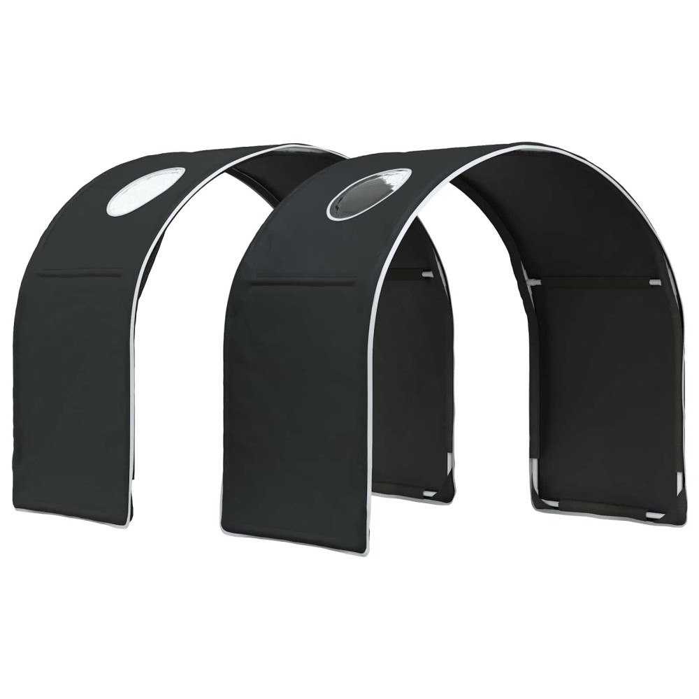 vidaXL Sängtunnel 2 pcs Svart 211 x 52,5 x 2 cm Polyester