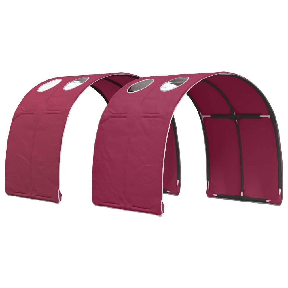 vidaXL Sängtunnel 2 pcs Röd 211 x 67,5 x 2 cm Polyester