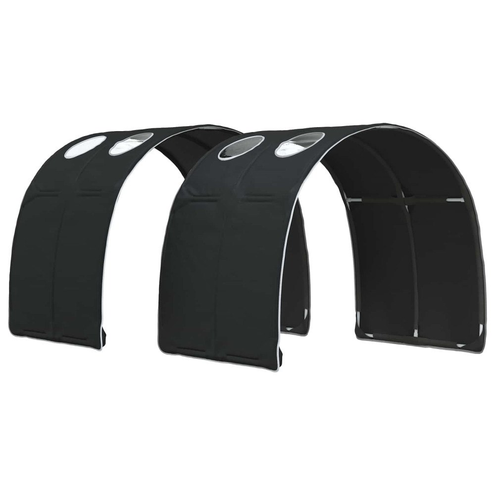 vidaXL Sängtunnel 2 pcs Svart 211 x 67,5 x 2 cm Polyester