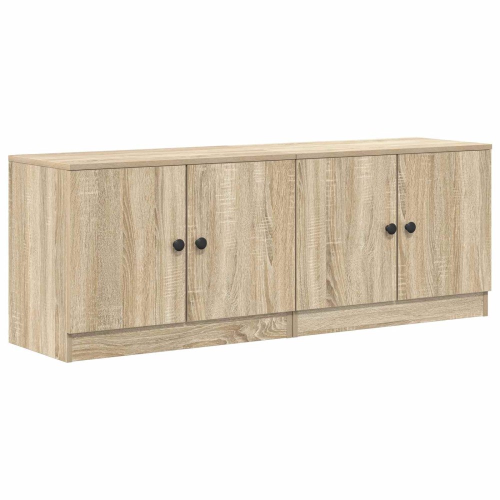 vidaXL Sängskåp 2 pcs Sonoma-ek 66 x 35 x 48 cm Konstruerat trä