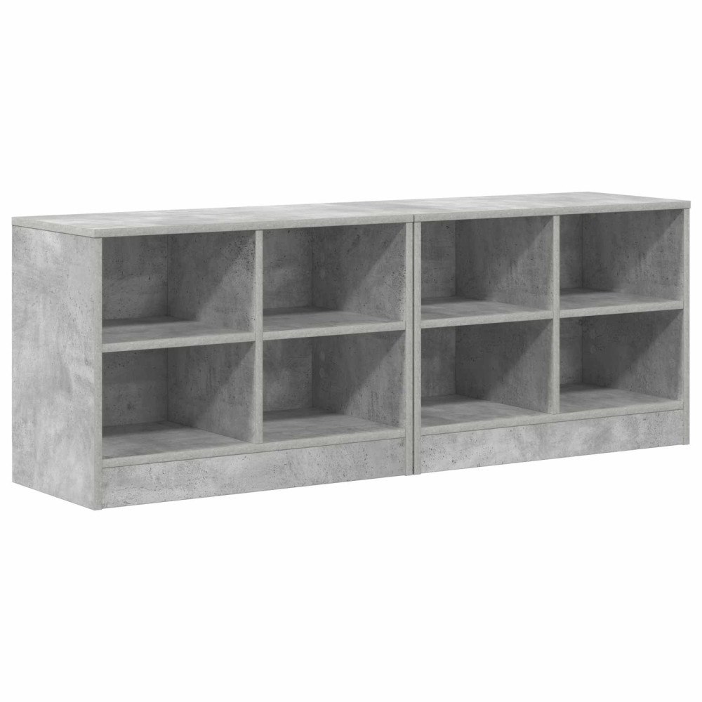 vidaXL Sängskåp 2 pcs Betonggrå 66 x 33 x 48 cm Konstruerat trä