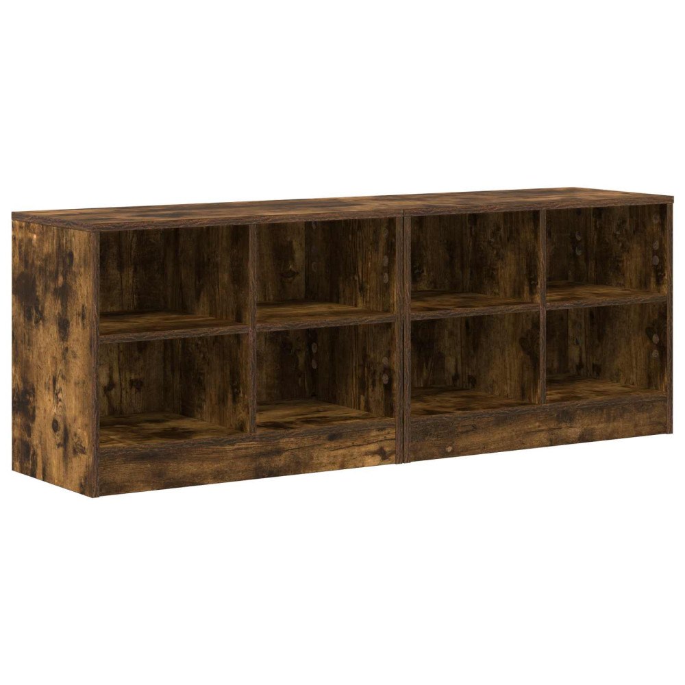 vidaXL Sängskåp 2 pcs Rökt ek 66 x 33 x 48 cm Konstruerat trä