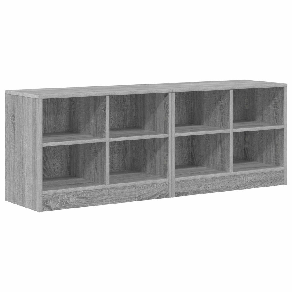 vidaXL Sängskåp 2 pcs Grå Sonoma 66 x 33 x 48 cm Konstruerat trä