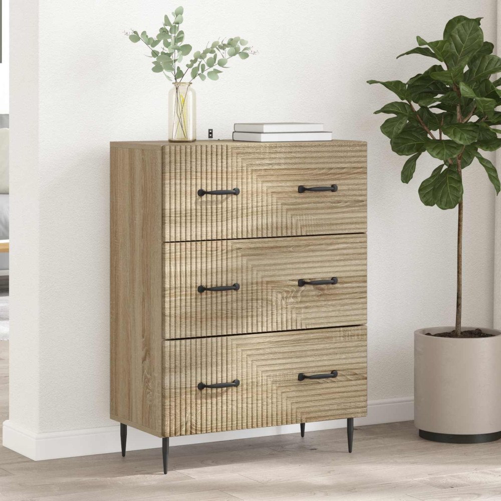 vidaXL Lådans skåp Sonoma-ek 66 x 34,5 x 89,5 cm Konstruerat trä