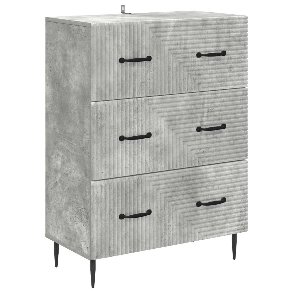vidaXL Lådans skåp Betonggrå 66 x 34,5 x 89,5 cm Konstruerat trä