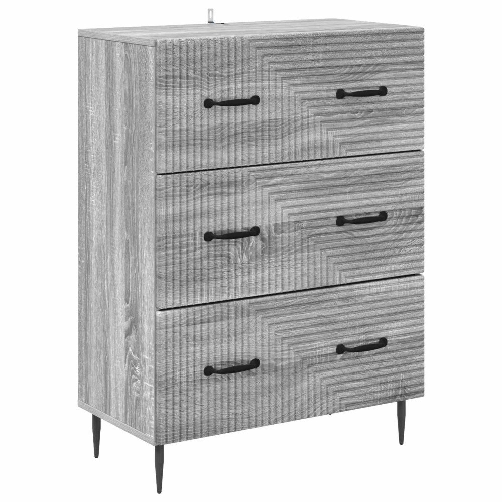 vidaXL Lådans skåp Grå Sonoma 66 x 34,5 x 89,5 cm Konstruerat trä