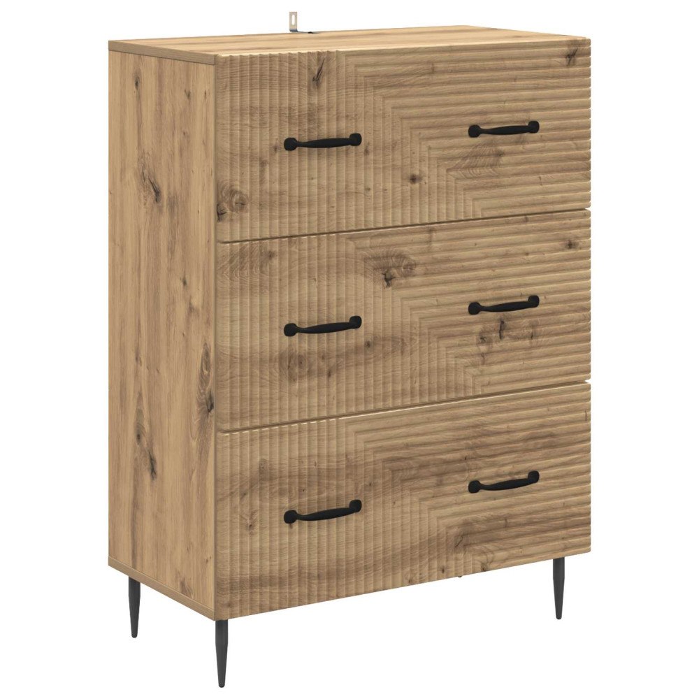 vidaXL Lådans skåp Artisan-ek 66 x 34,5 x 89,5 cm Konstruerat trä