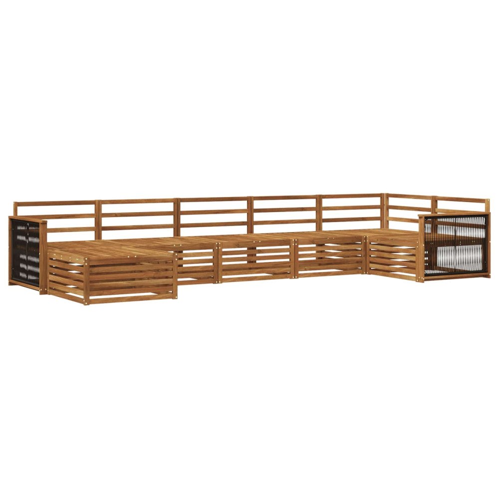 vidaXL Utomhussoffset 7 pcs Naturlig
