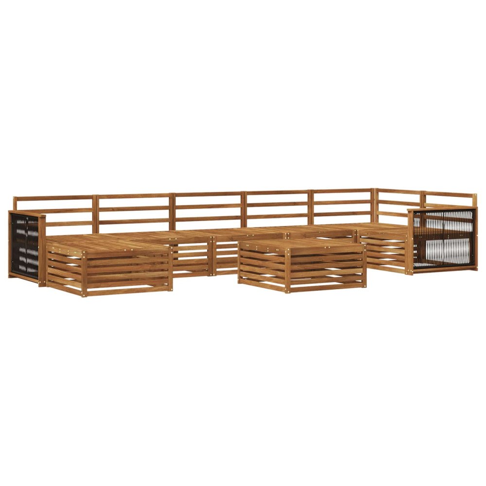 vidaXL Utomhussoffset 8 pcs Naturlig