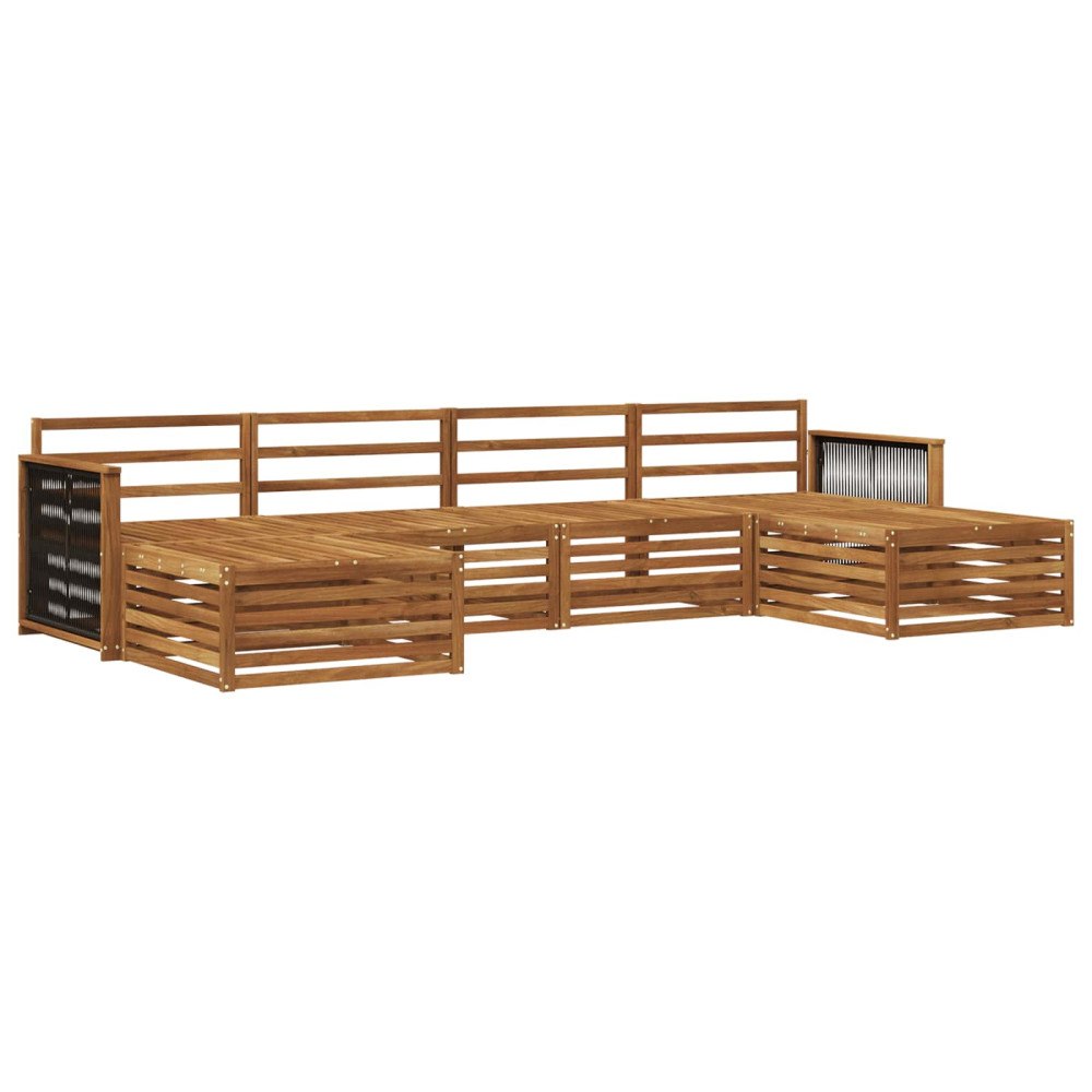 vidaXL Soffgrupper 6 pcs Massivt Akaciaträ