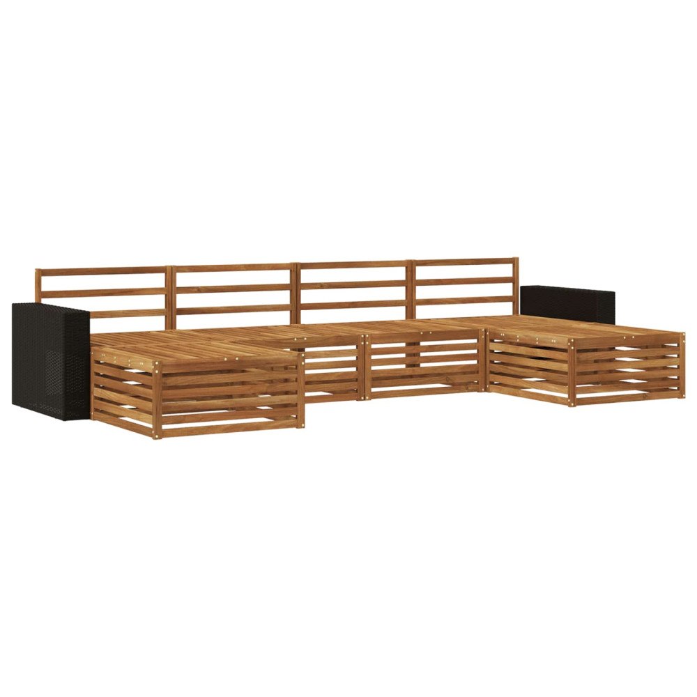 vidaXL Soffgrupper 6 pcs Massivt Akaciaträ
