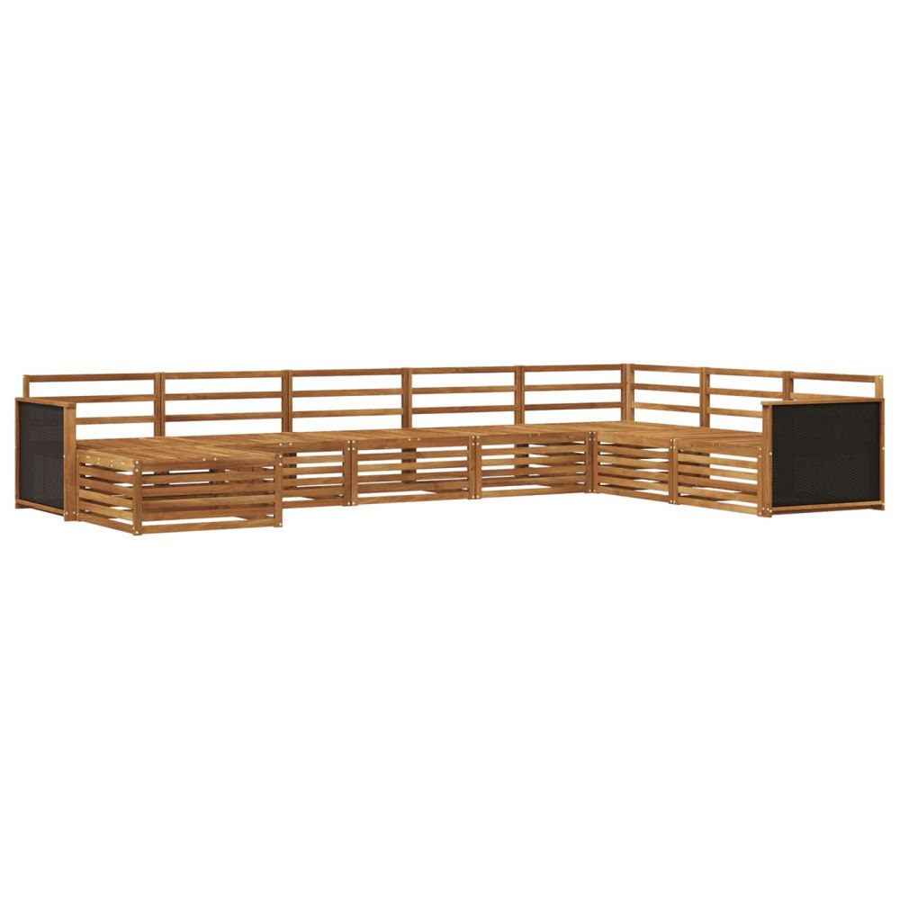 vidaXL Utomhussoffset 8 pcs Naturlig