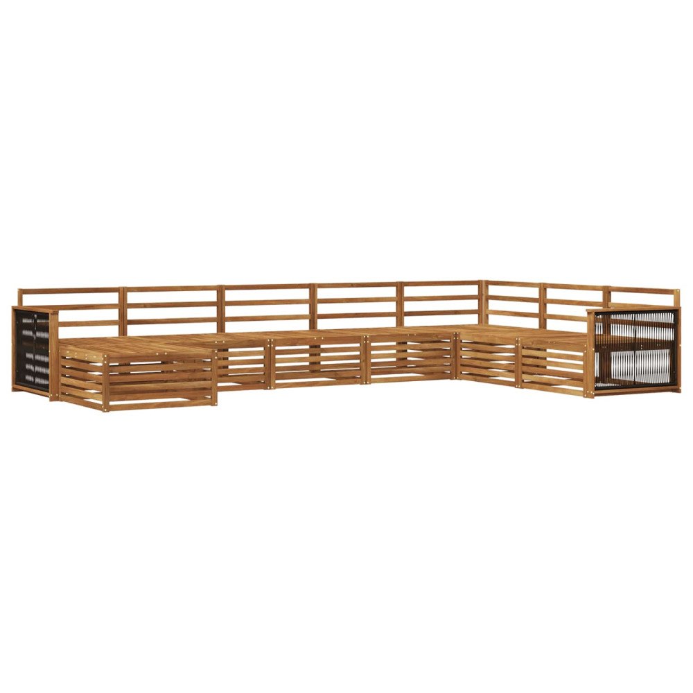 vidaXL Utomhussoffset 8 pcs Naturlig