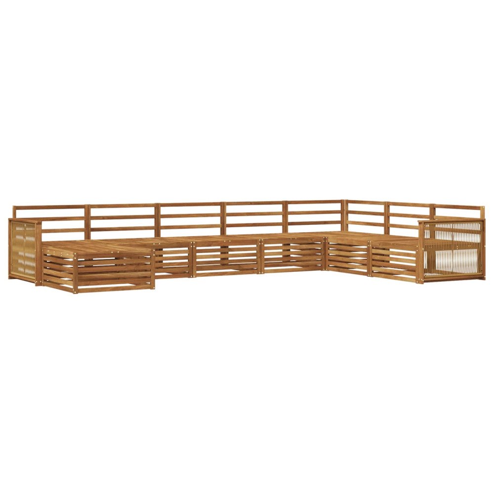 vidaXL Utomhussoffset 8 pcs Naturlig