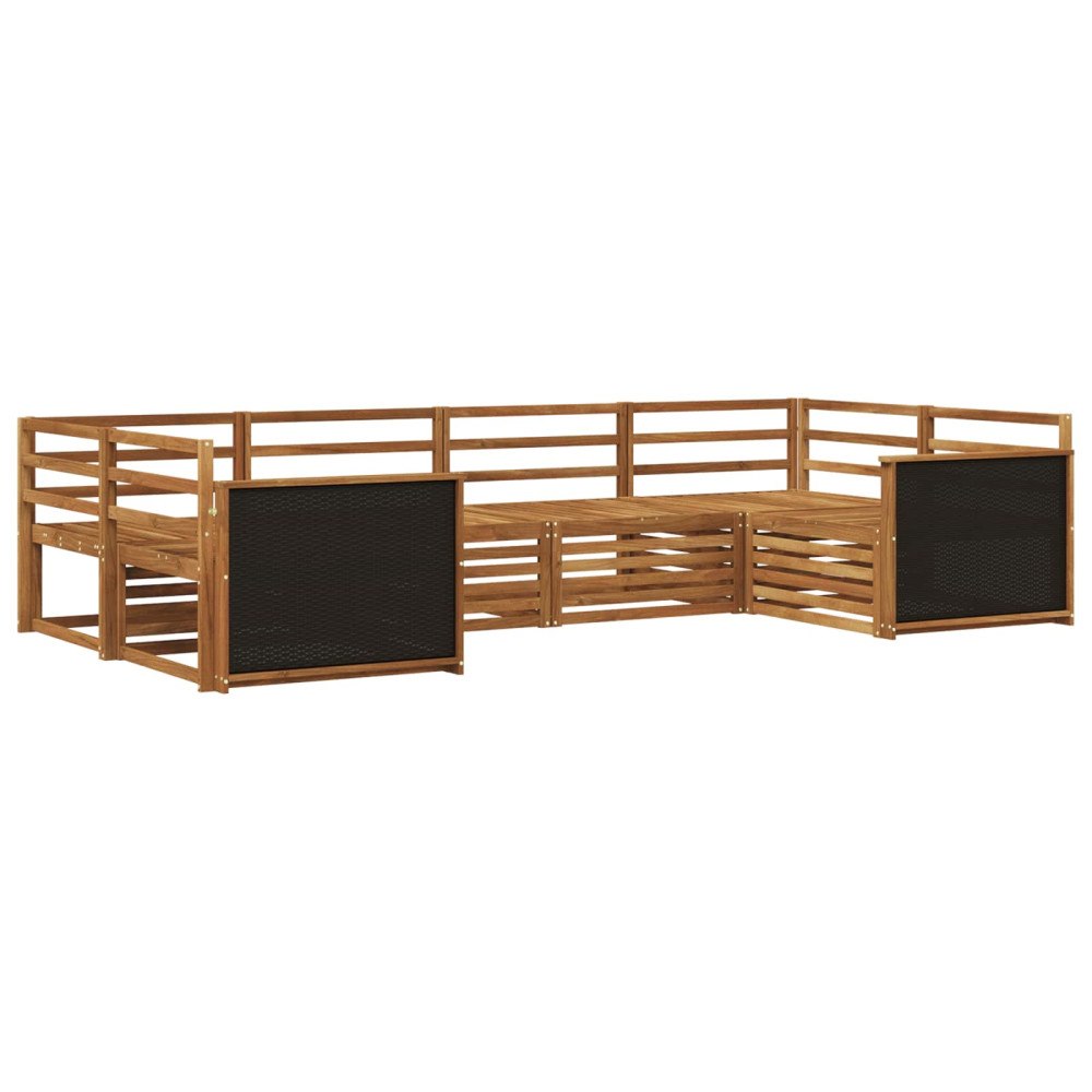 vidaXL Utomhussoffset 6 pcs Naturlig