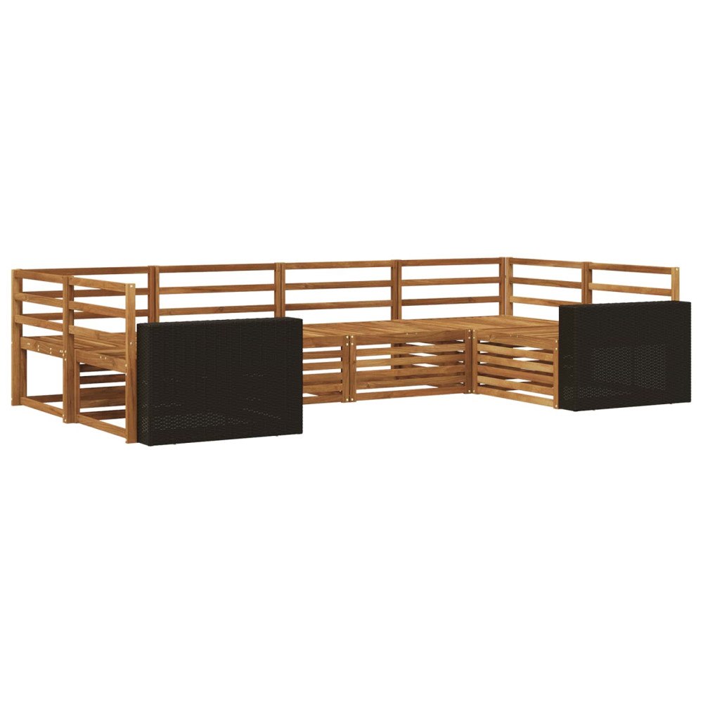 vidaXL Utomhussoffset 6 pcs Naturlig