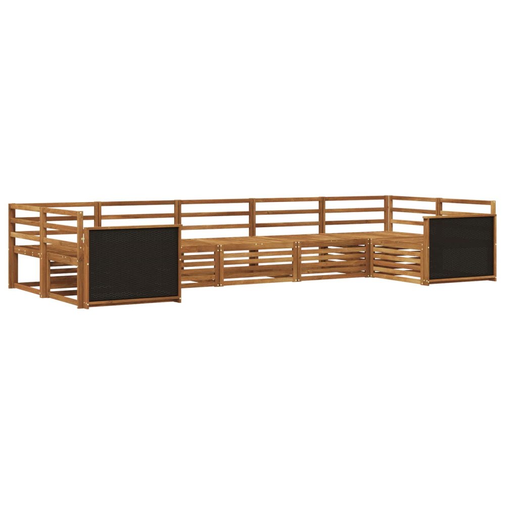 vidaXL Utomhussoffset 7 pcs Naturlig