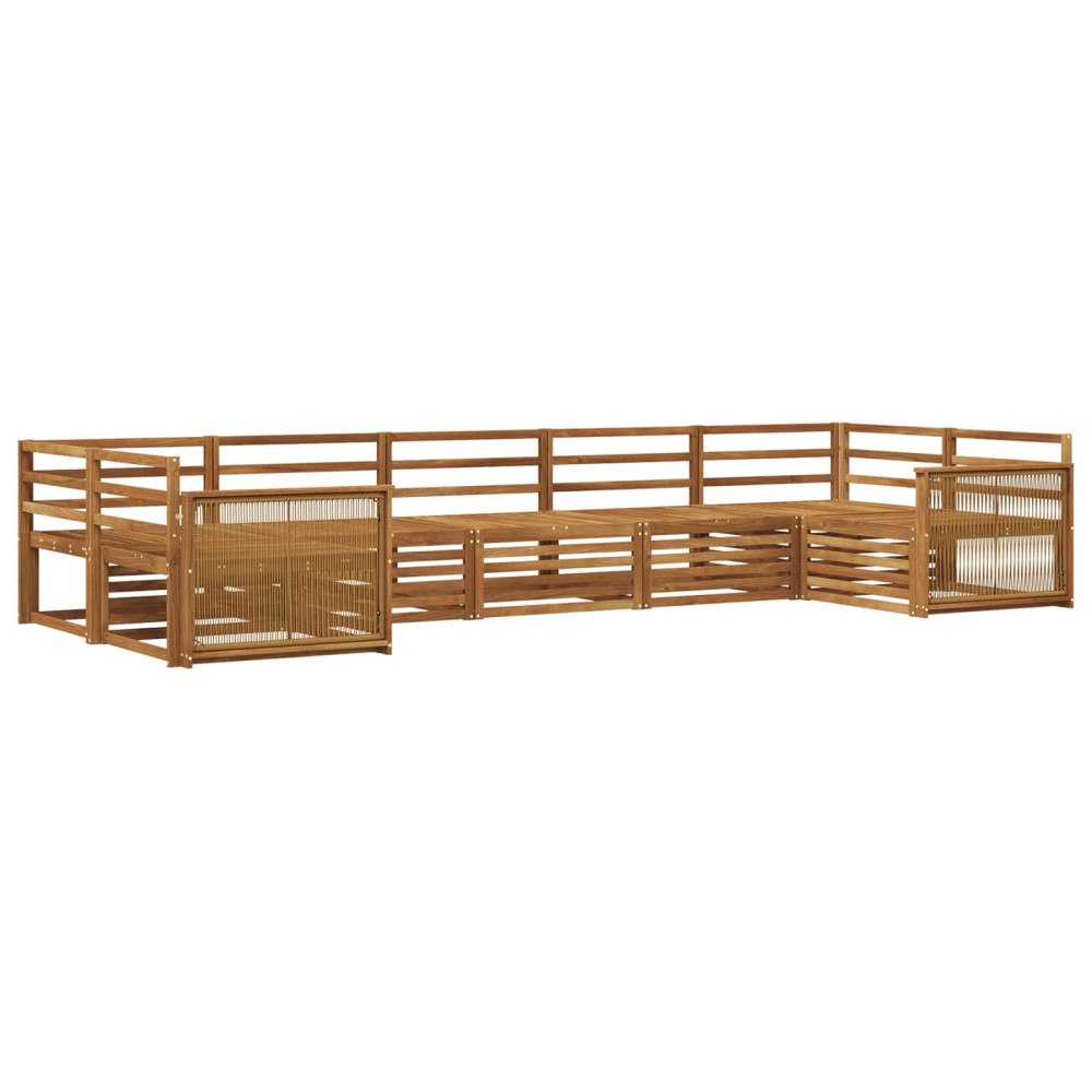 vidaXL Utomhussoffset 7 pcs Naturlig