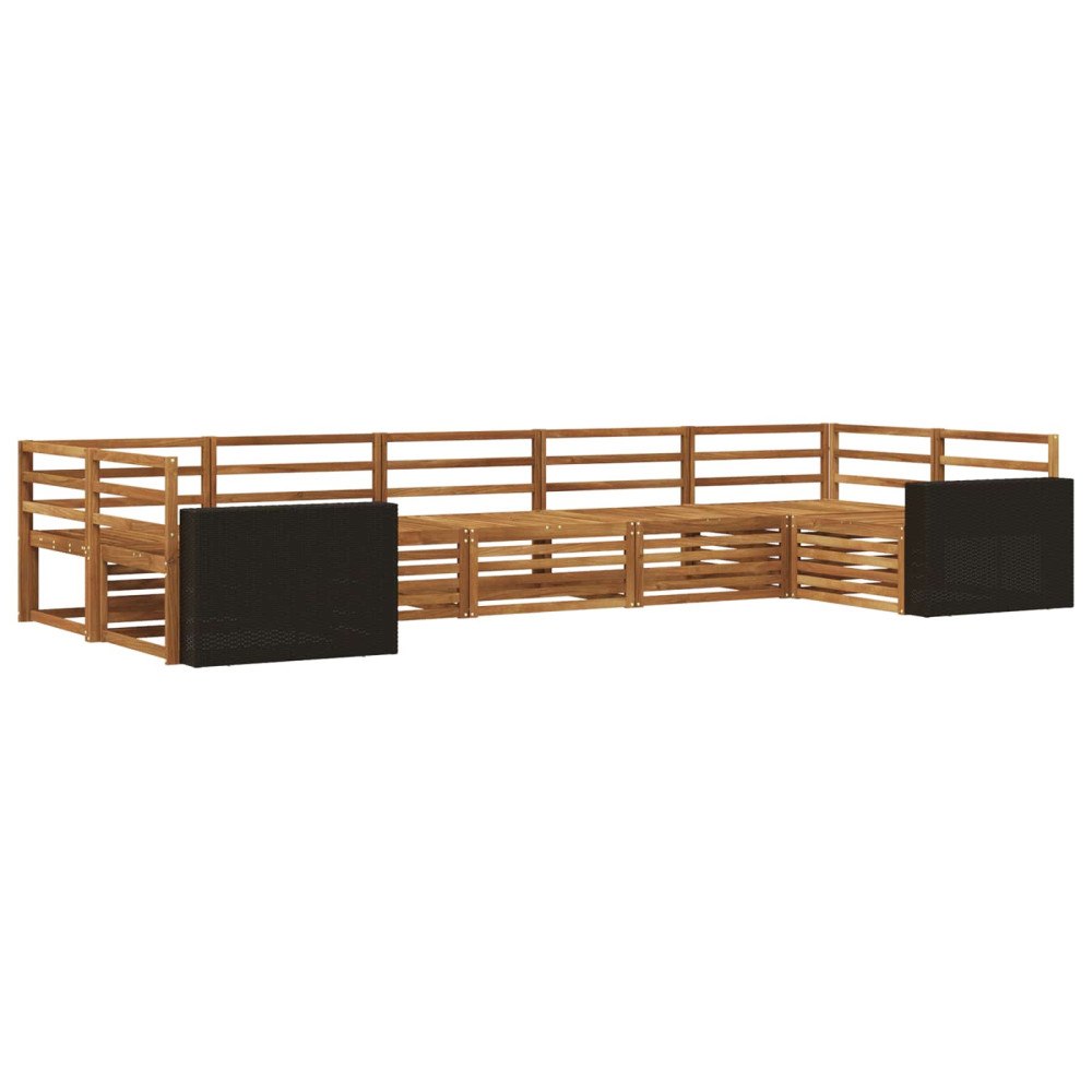 vidaXL Utomhussoffset 7 pcs Naturlig