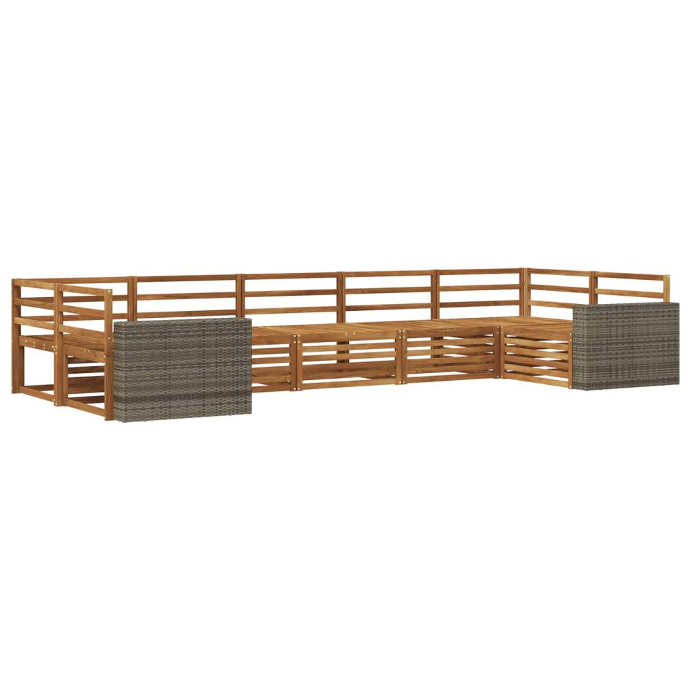 vidaXL Utomhussoffset 7 pcs Naturlig