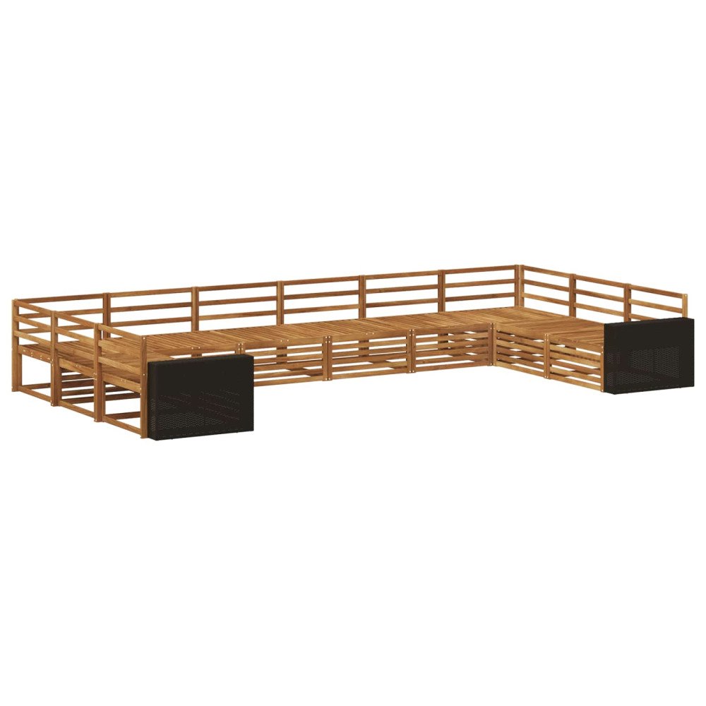 vidaXL Soffgrupper 10 pcs Massivt Akaciaträ