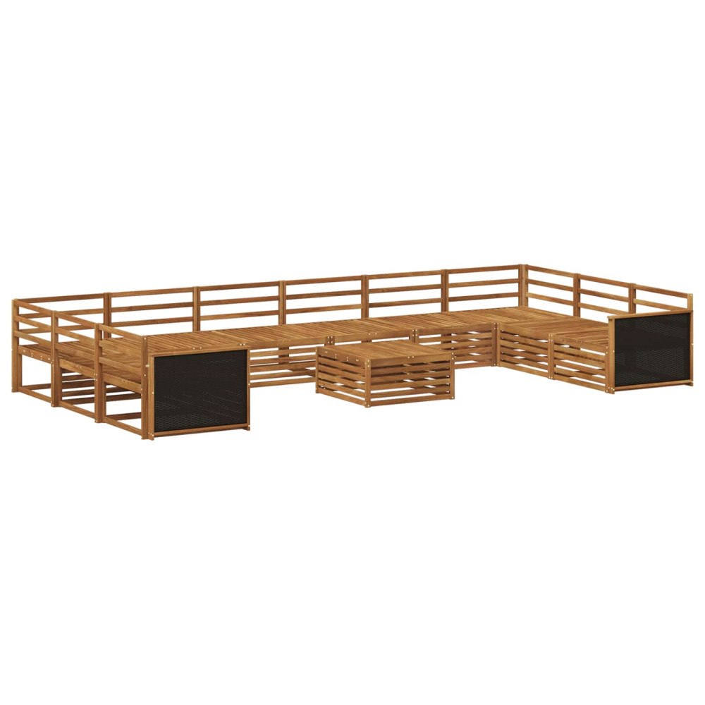 vidaXL Soffgrupper 11 pcs Massivt Akaciaträ