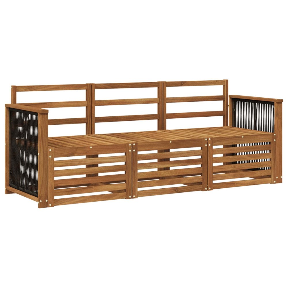 vidaXL Soffgrupper 3 pcs Massivt Akaciaträ