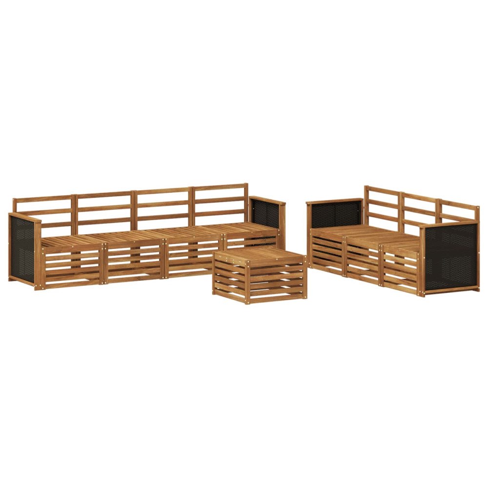vidaXL Soffgrupper 8 pcs Massivt Akaciaträ