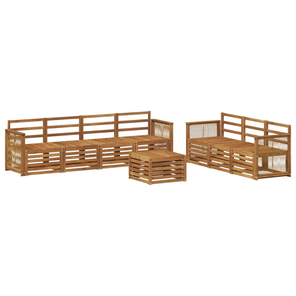 vidaXL Soffgrupper 8 pcs Massivt Akaciaträ